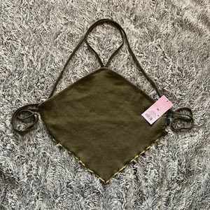 XS green crop top